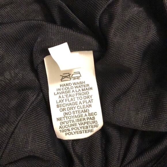 Komarov Black Crushed Velvet & Lace Skirt Size Medium Asymmetrical Handkerchief - Picture 4 of 6